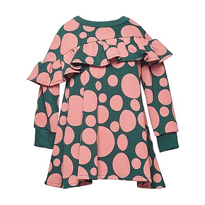 Φόρεμα A SPOONFUL OF SUGAR POLKA DOTS ASSYMETRIC RUFFLE